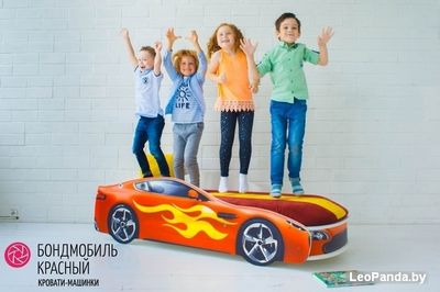 Кровать-машина Бельмарко Бондмобиль 160x70 (красный) - фото4