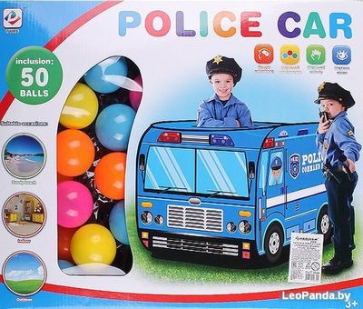 Игровая палатка Darvish Полицейская машина (50 шаров) DV-T-1684 - фото5