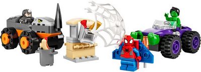 Конструктор LEGO Marvel Spiderman 10782 Схватка Халка и Носорога на грузовиках - фото3