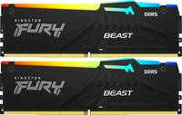 Оперативная память Kingston FURY Beast RGB 2x16ГБ DDR5 6400МГц KF564C32BBAK2-32 - фото