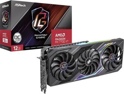 Видеокарта ASRock Radeon RX 7700 XT Phantom Gaming 12GB OC RX7700XT PG 12GO - фото3