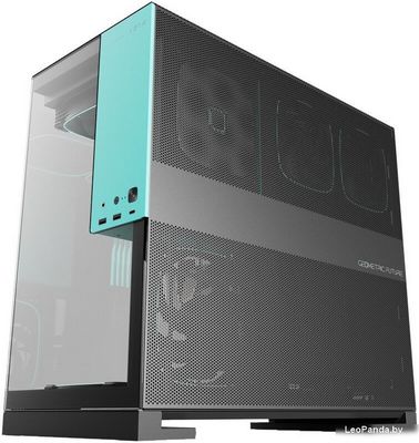 Корпус Geometric Future Model 5 5FAN (черный/бирюзовый) - фото3
