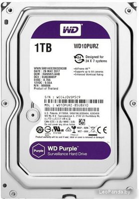 Жесткий диск WD Purple 1TB [WD10PURZ] - фото