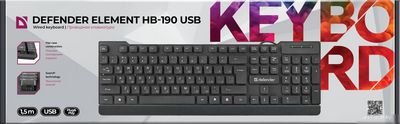 Клавиатура Defender Element HB-190 - фото3, картинка3 Клавиатура Defender Element HB-190 - фото3