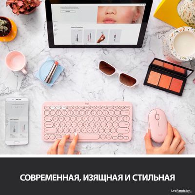 Мышь Logitech M350 Pebble (розовый) - фото3