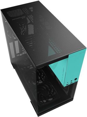 Корпус Geometric Future Model 5 5FAN (черный/бирюзовый) - фото4