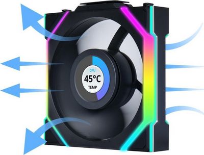Вентилятор для корпуса Lian Li Uni Fan SL 120 Wireless LCD G99.12RSLLCD1W1B.R0 - фото3