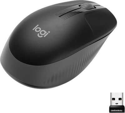 Мышь Logitech M190 (черный/темно-серый) - фото