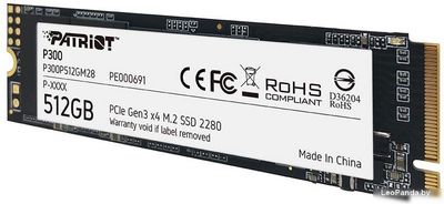 SSD Patriot P300 512GB P300P512GM28 - фото3