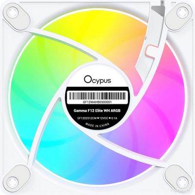 Вентилятор для корпуса Ocypus Gamma F12 Elite WH ARGB Reverse Blade - фото3