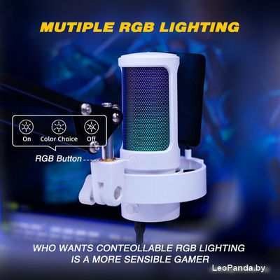 Проводной микрофон FIFINE A8T (белый) - фото3