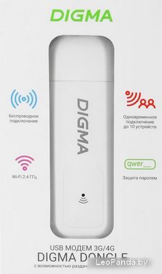 4G модем Digma WiFi DW1960 3G/4G (белый) - фото5