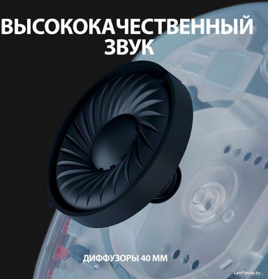 Наушники Logitech G435 Lightspeed (синий/малиновый) - фото4