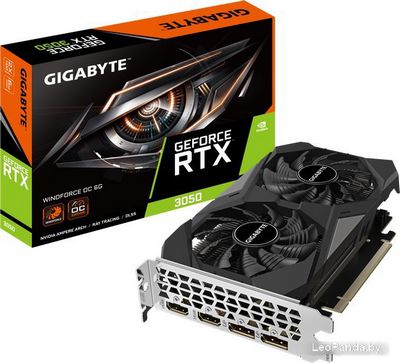 Видеокарта Gigabyte GeForce RTX 3050 Windforce OC 6G GV-N3050WF2OC-6GD - фото3