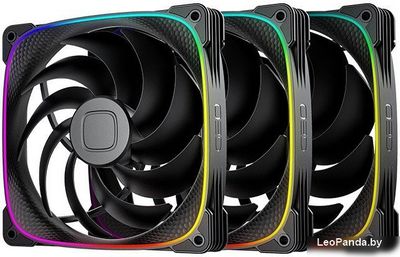 Комплект вентиляторов для корпуса Geometric Future Squama 2503-14 Triple Pack (черный) - фото