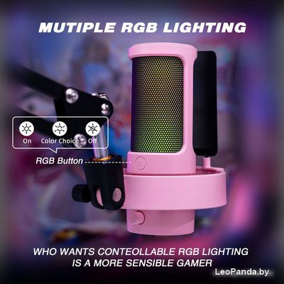 Проводной микрофон FIFINE A8T (розовый) - фото3