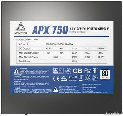 Блок питания Montech APX 750W (DC to DC) - фото4