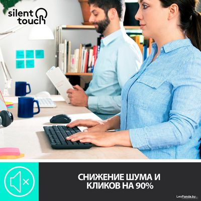 Офисный набор Logitech MK295 Silent Wireless Combo 920-009807 (графитовый) - фото3