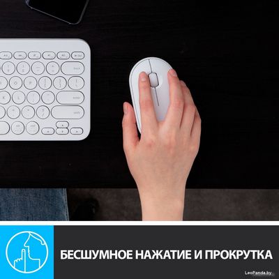 Мышь Logitech M350 Pebble (белый) - фото4