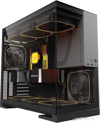 Корпус Geometric Future Model 5 5FAN (черный/серый) - фото4