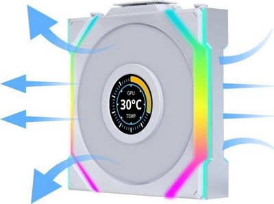 Вентилятор для корпуса Lian Li Uni Fan SL 120 Wireless LCD Reverse G99.12RSLLCD1W1W.R0 - фото3