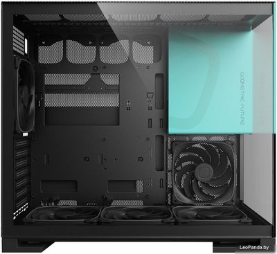 Корпус Geometric Future Model 5 5FAN (черный/бирюзовый) - фото5