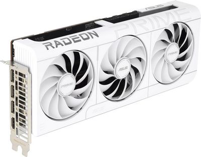 Видеокарта ASUS Prime Radeon RX 9070 XT White OC Edition 16GB GDDR6 PRIME-RX9070XT-O16G-WHITE - фото