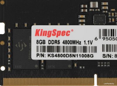 Оперативная память KingSpec 8ГБ DDR5 SODIMM 4800 МГц KS4800D5N11008G - фото3