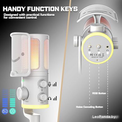 Проводной микрофон FIFINE AM6 (белый) - фото2