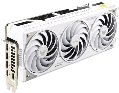 Видеокарта ASUS TUF Gaming GeForce RTX 5070 Ti 16GB GDDR7 BTF White OC Edition TUF-RTX5070TI-O16G-BTF-WHITE - фото