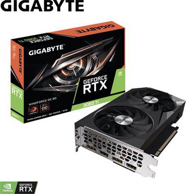 Видеокарта Gigabyte GeForce RTX 3060 Ti Windforce OC 8G GV-N306TWF2OC-8GD - фото3