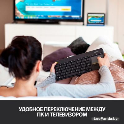 Клавиатура Logitech K400 Plus (черный, нет кириллицы) - фото2