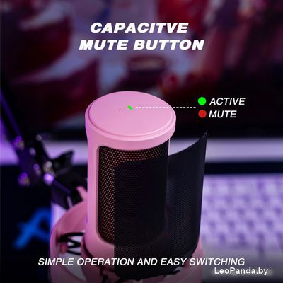 Проводной микрофон FIFINE A8T (розовый) - фото5