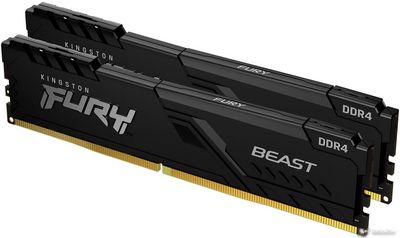Оперативная память Kingston FURY Beast 2x8GB DDR4 PC4-25600 KF432C16BBK2/16 - фото