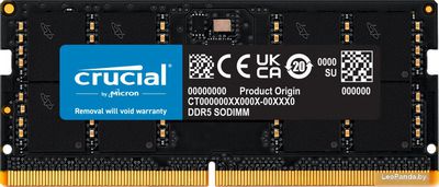 Оперативная память Crucial 16ГБ DDR5 SODIMM 4800МГц CB16GS4800 - фото