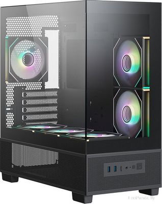 Корпус XASTRA Q500M 6ARGB-C10-UC (черный) - фото