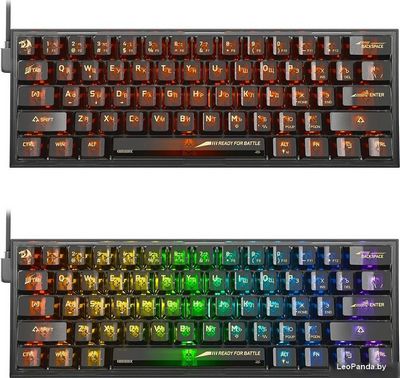 Клавиатура Redragon Fizz (прозрачный/черный) - фото2