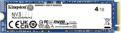 SSD Kingston NV3 4TB SNV3S/4000GBK - фото