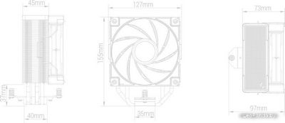 Кулер для процессора DeepCool AK400 ZERO DARK R-AK400-BKNNMN-G-2 - фото2