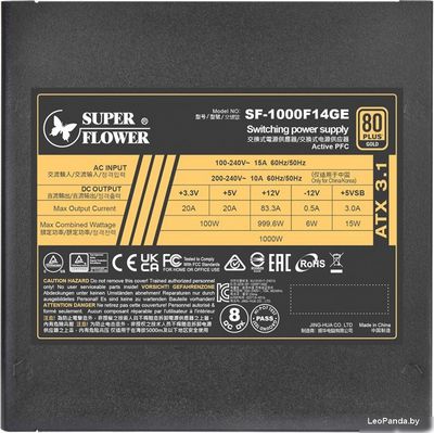 Блок питания Super Flower Leadex III Gold Up ATX 3.1 1000W SF-1000F14GE - фото4