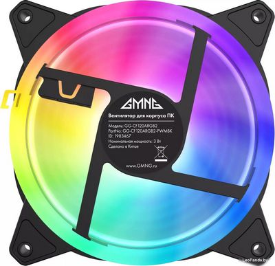 Вентилятор для корпуса GMNG GG-CF120ARGB2-PWMBK - фото5