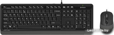 Клавиатура + мышь A4Tech Fstyler F1010 (черный/серый) - фото
