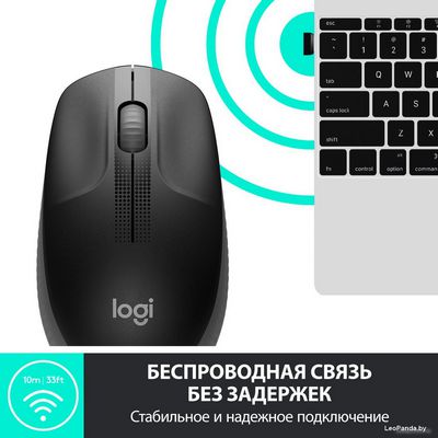 Мышь Logitech M190 (черный/темно-серый) - фото3