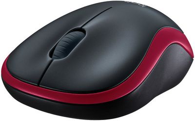 Мышь Logitech M185 (черный/красный) - фото3