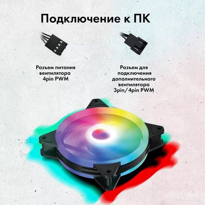 Вентилятор для корпуса GMNG GG-CF120FRGB2-PWMBK - фото5
