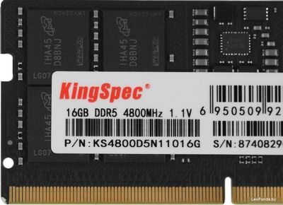 Оперативная память KingSpec 16ГБ DDR5 SODIMM 4800 МГц KS4800D5N11016G - фото3