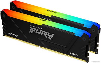Оперативная память Kingston FURY Beast RGB 2x16ГБ DDR4 3200МГц KF432C16BB12AK2/32 - фото