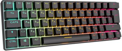 Клавиатура Royal Kludge RK61 New RGB (черный, RK Red) - фото2