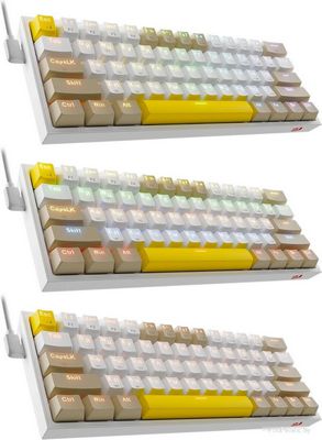 Клавиатура Redragon Fizz (Redragon Red, белый/бежевый) - фото4