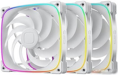 Комплект вентиляторов для корпуса Geometric Future Squama 2503-14 Triple Pack (белый) - фото